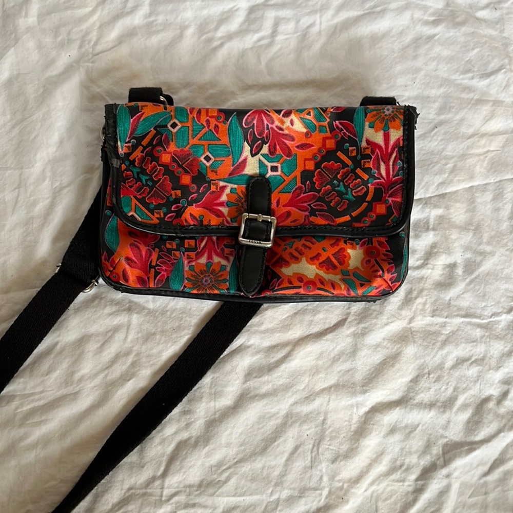 Fossil | Small Floral Canvas Crossbody